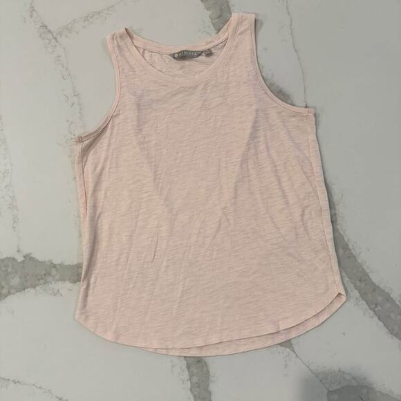 Athleta Essential Crewneck Tank Top Cut Out Back Women's Medium Pink Activewear - Picture 1 of 5